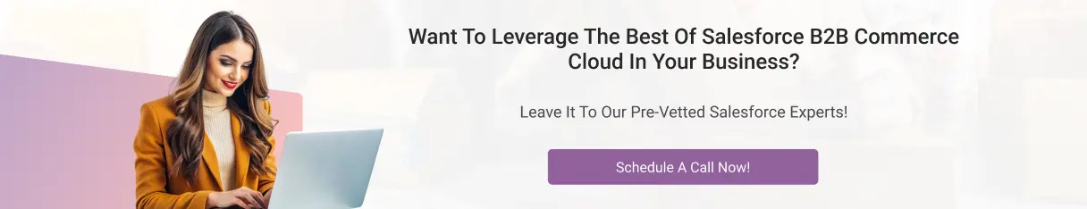 Salesforce B2B Commerce Cloud CTA