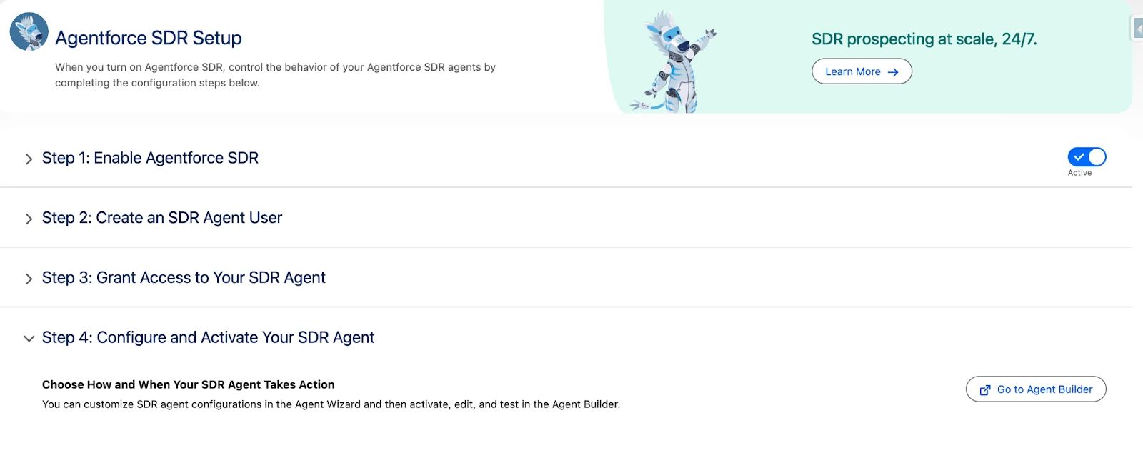 Configure and Activate Your SDR Agent