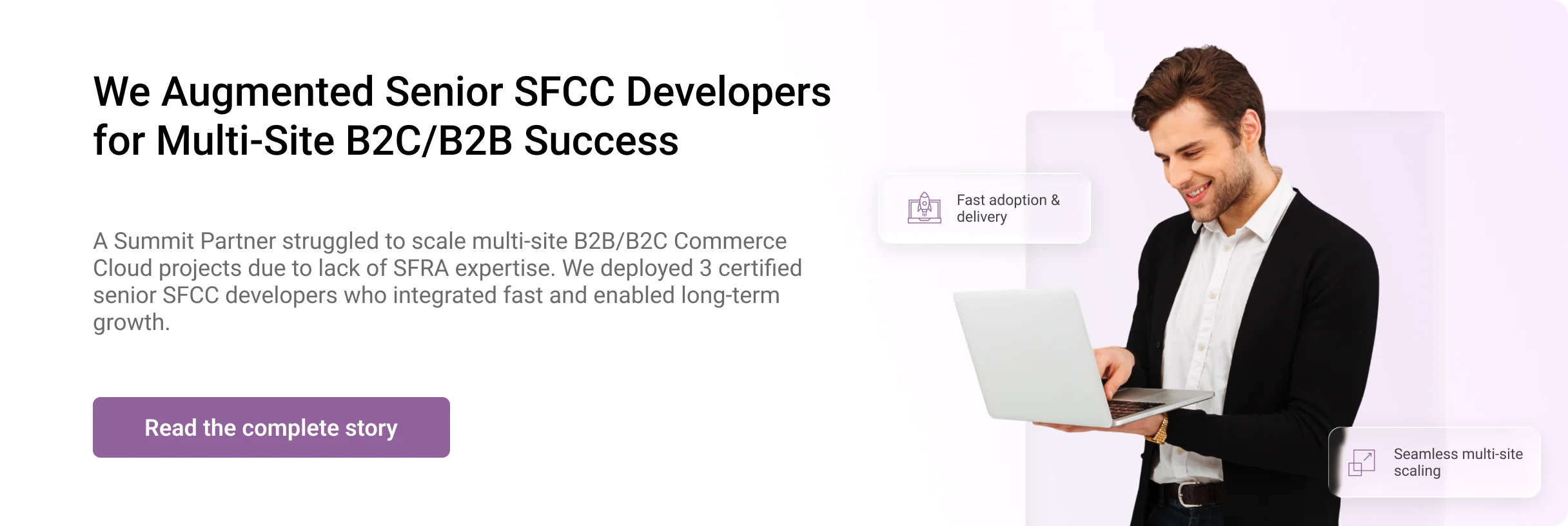 augmented senior sfcc developer blog cta for case study download