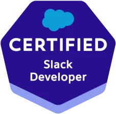 certified Slack developer certification badge