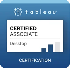 Tableau desktop certified associate professional certification badge